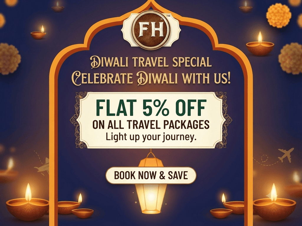 Diwali Travel Special - Flat 5% off on all travel packages by Frozen Highway